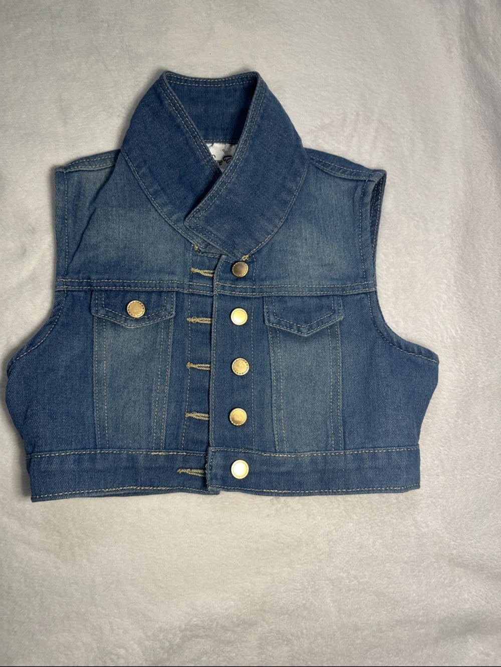 Rue21 Girls Dark Blue Denim Jacket with Snap Buttons